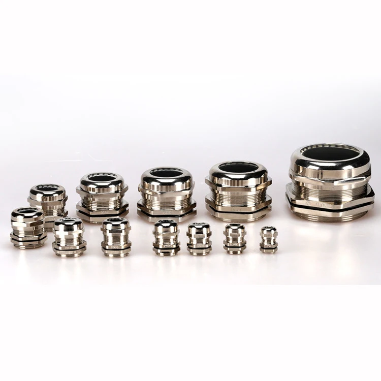 10 шт./лот PG7 никель латунный Металл Водонепроницаемые кабельные сальники