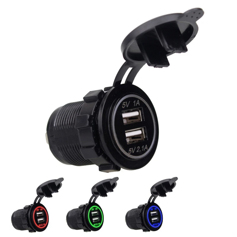 Универсальное автомобильное зарядное устройство с двумя USB-портами 5 В 2 1 а/1 А |