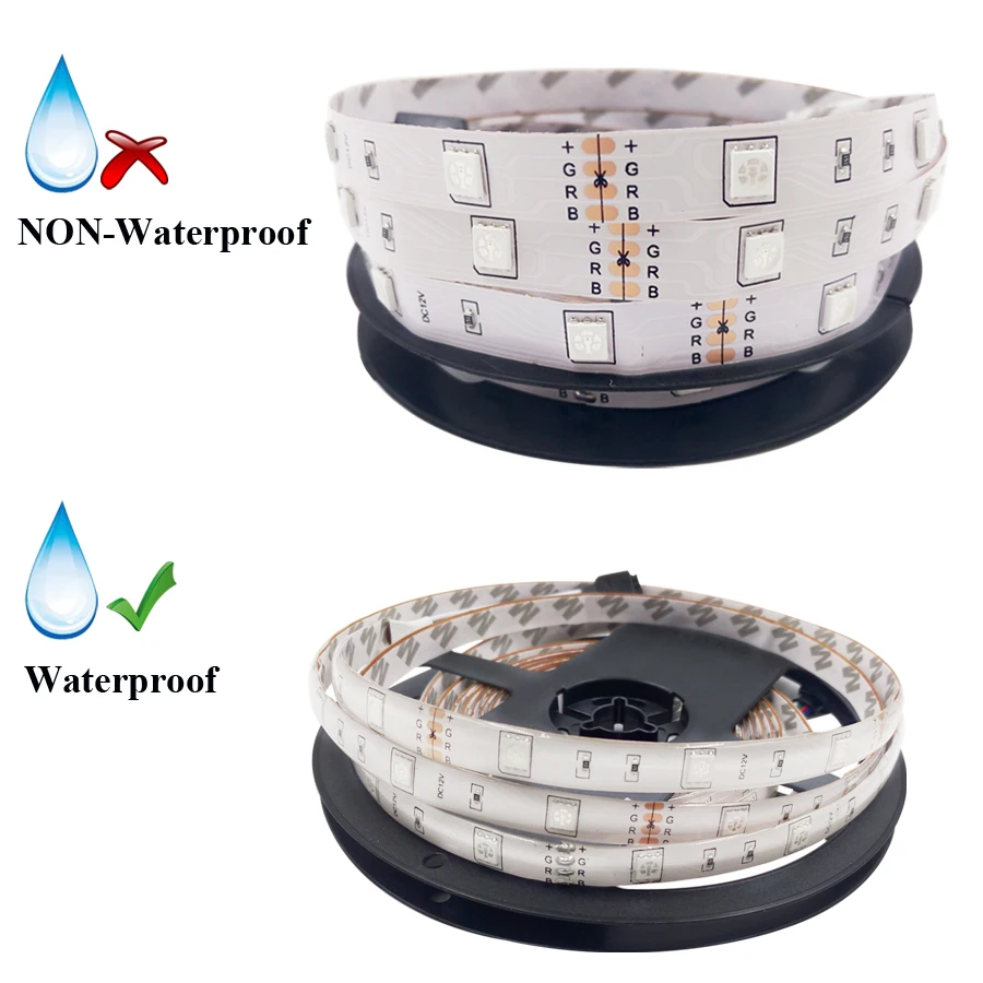 BESTOPE 10 м 5050 RGB Светодиодные ленты Водонепроницаемый AC/DC 12V 5M s светильник гибкий с 3A