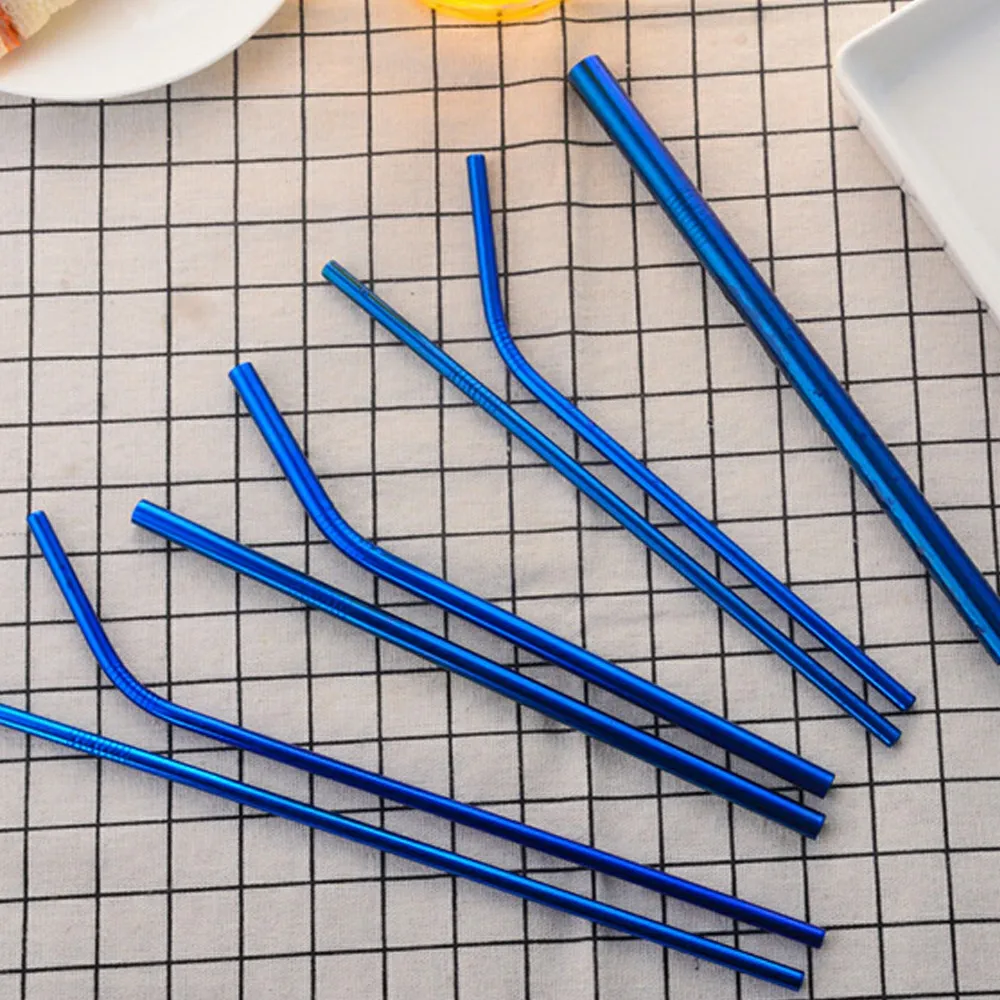 

Colorful Reusable Stainless Steel Metal Drinking Straw For Smooth Pearl Milk Tea Straws