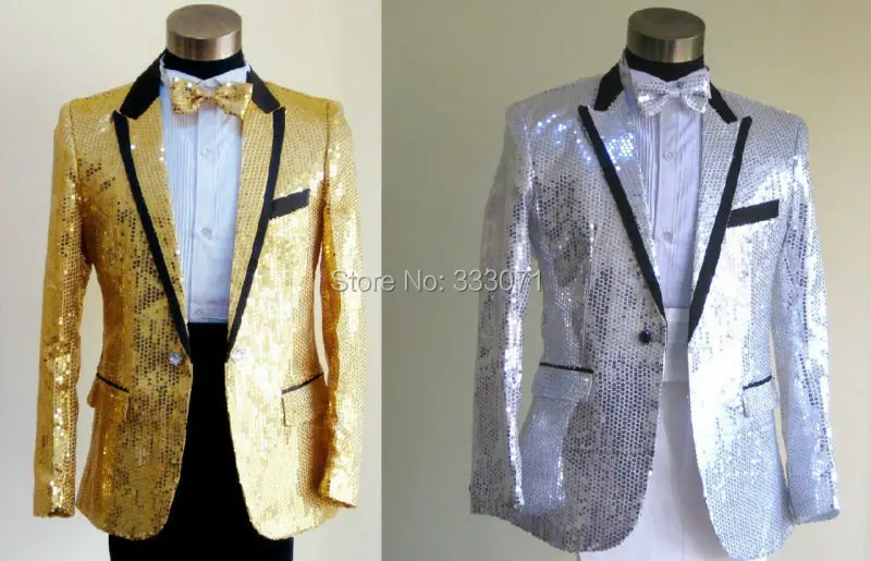 Смокинги для жениха с блестками на заказ белые черные золотые красные смокинги
