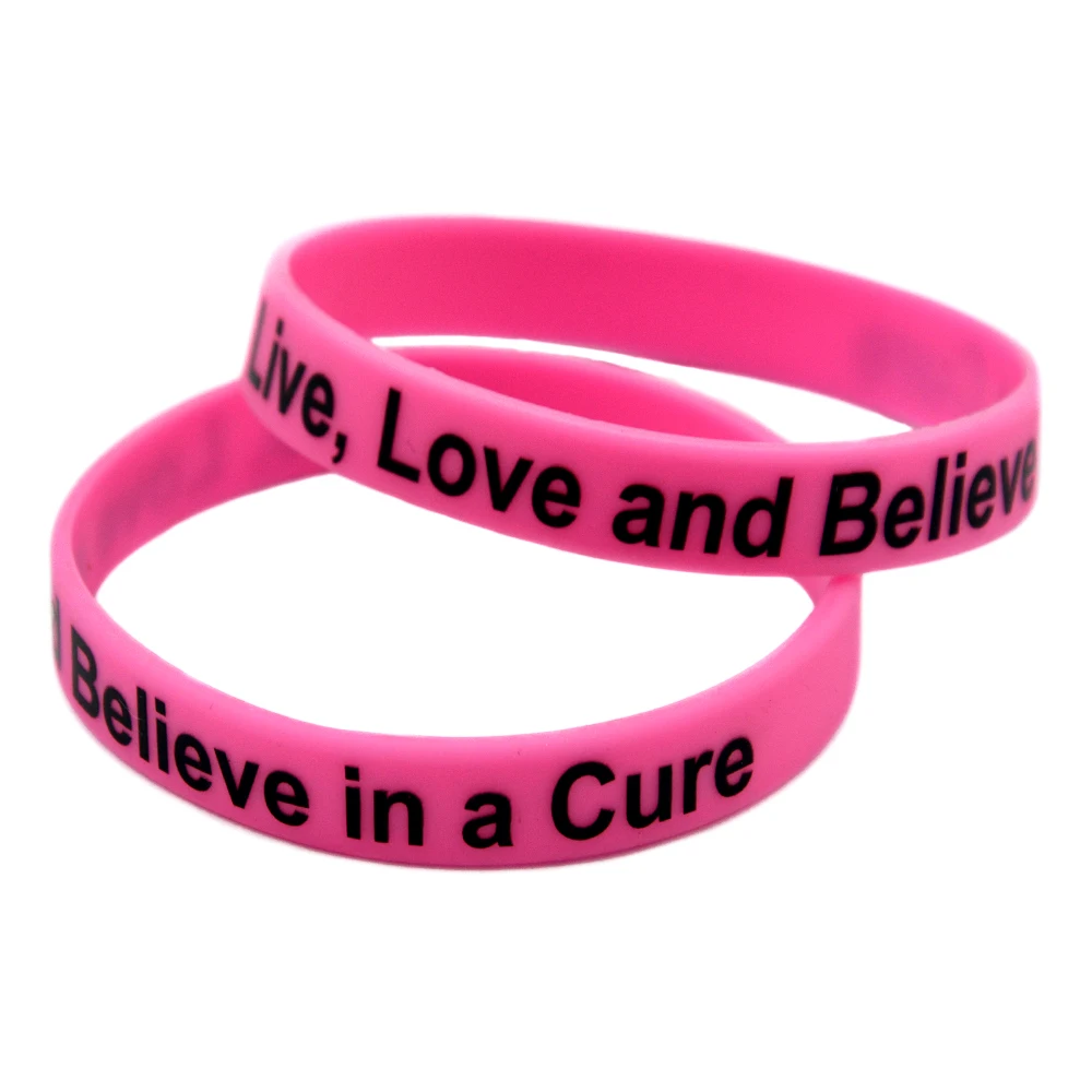 OBH 50 шт. Силиконовый браслет с надписью Live Love and Think in a Cure | Украшения и аксессуары