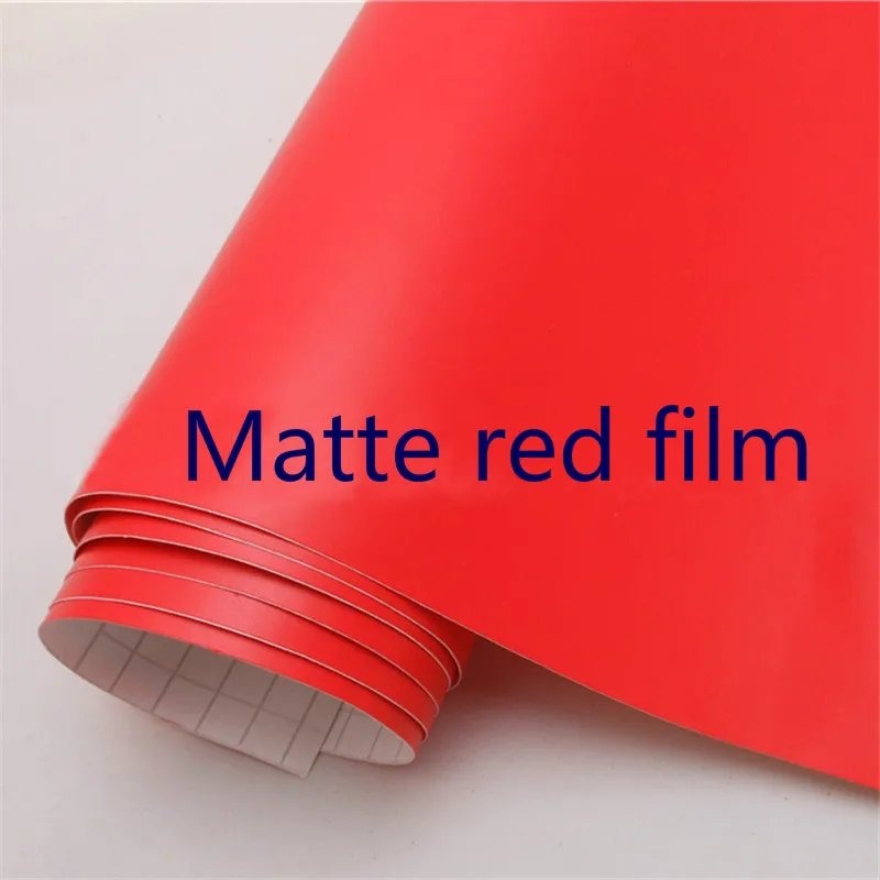60cm x 152cm Matt red Vinyl Wrap Self Adhesive Air Release Bubble Free Car Styling Membrane Sticker Decal Film | Автомобили и