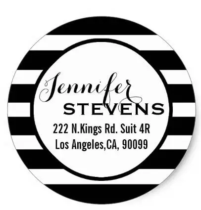

1.5inch Black Stripes Geometric Pattern Classic Round Sticker