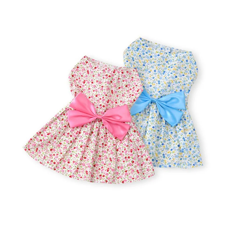 Милая Одежда для собак милое платье с цветочным рисунком домашних животных