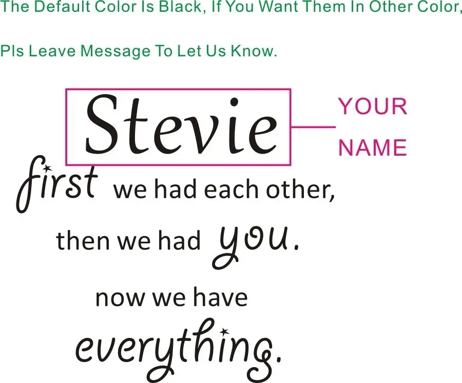 Виниловая настенная наклейка на заказ с персонализированным именем первым всем