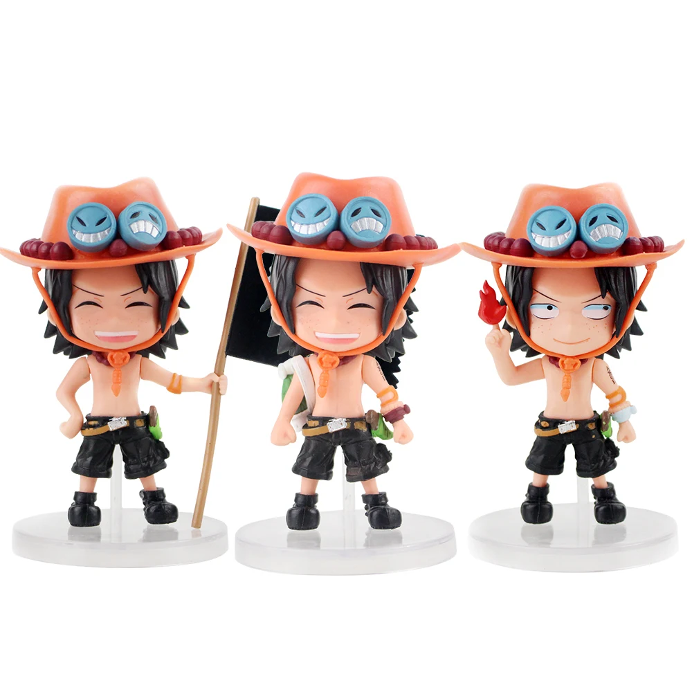 3 шт./лот 10 см милая фигурка Luffy модель игрушки кавайная три стиля коллекция