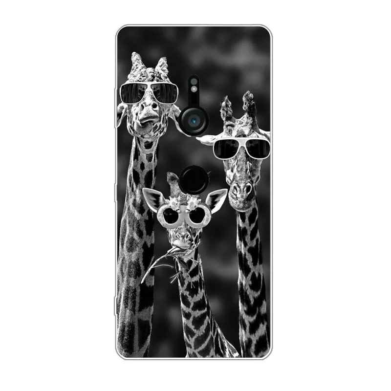 For Sony Xperia Xz3 Case Silicon tigon beast Painting Soft TPU Back Cover for protect Phone cases shell |