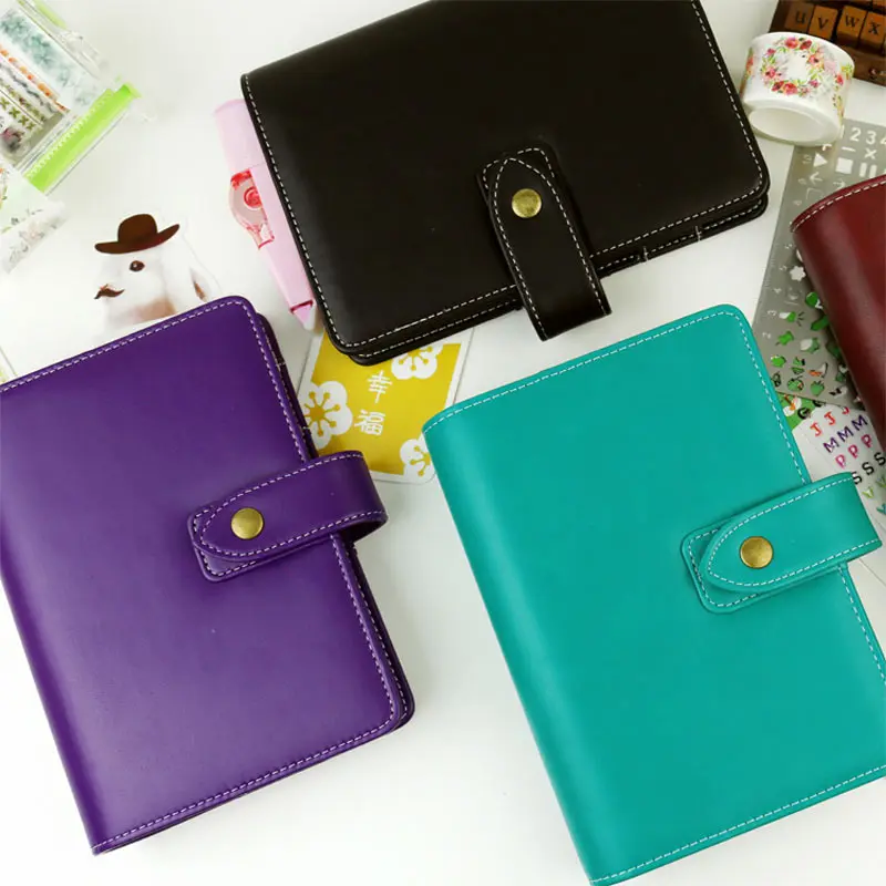 Винтажный креативный блокнот Yiwi JAMIE Note A5 A6 с большим кольцом|leather notebook|faux leather