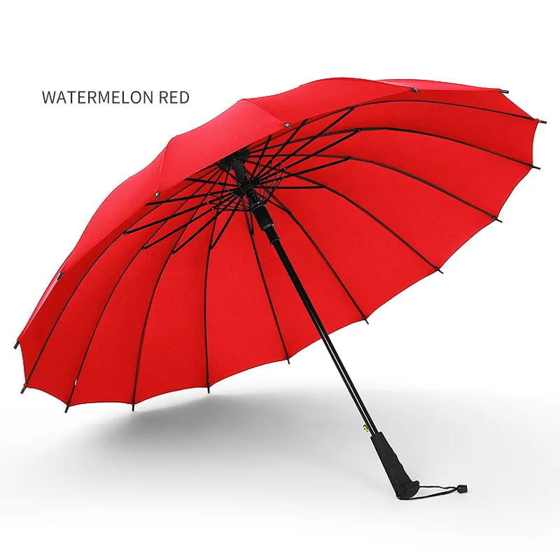 5 Горячая брендовый качественный 16 ребристый твердый ветрозащитный длинный прямой ручкой анти-УФ солнце/рейнстик большой открытый зонтик - Цвет: 5