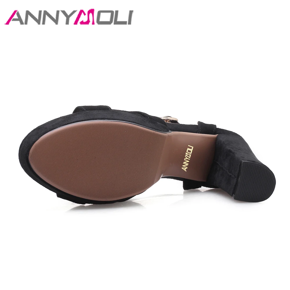 Сандалии ANNYMOLI женские из натуральной кожи босоножки на платформе и толстом