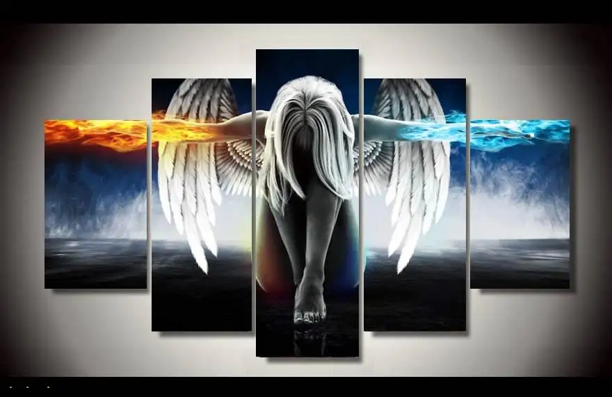 

Hd Printed Angeles Girls Anime Demons Painting Canvas Print Room Decor Print Poster Picture Canvas Free Shipping/91642