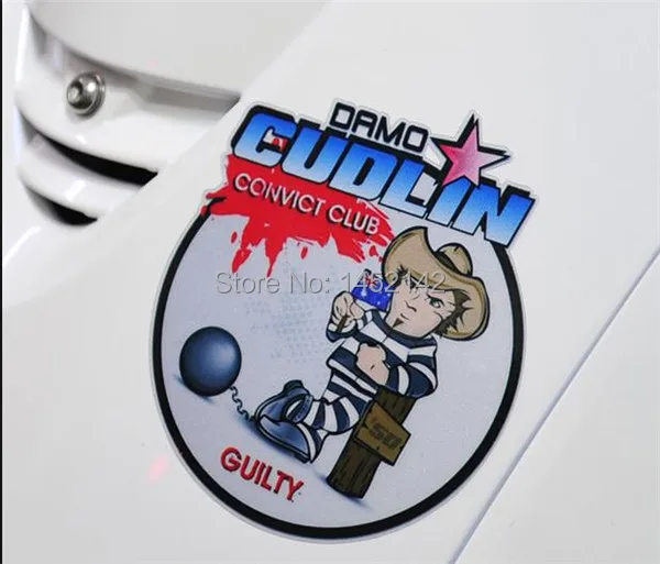 

Лидер продаж! Светоотражающие наклейки Damian Cudlin, 2 шт./лот, высококачественные наклейки на Мотоспорт, наклейки на мотоцикл, мотоцикл