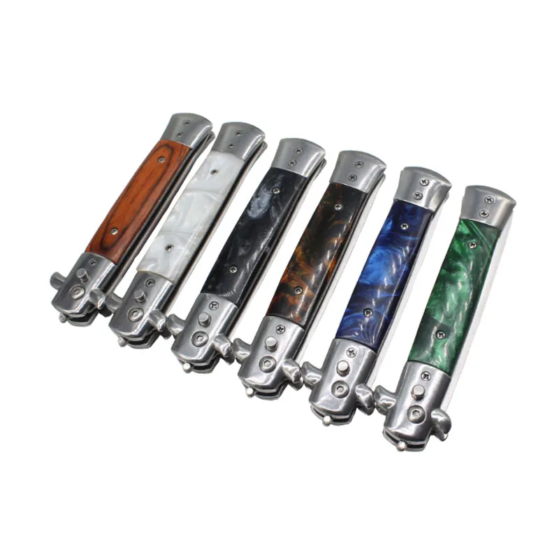 

Профессиональный автоматический складной нож расческа триммер для волос бабочка Мужская карманная расческа из нержавеющей стали пружинна...