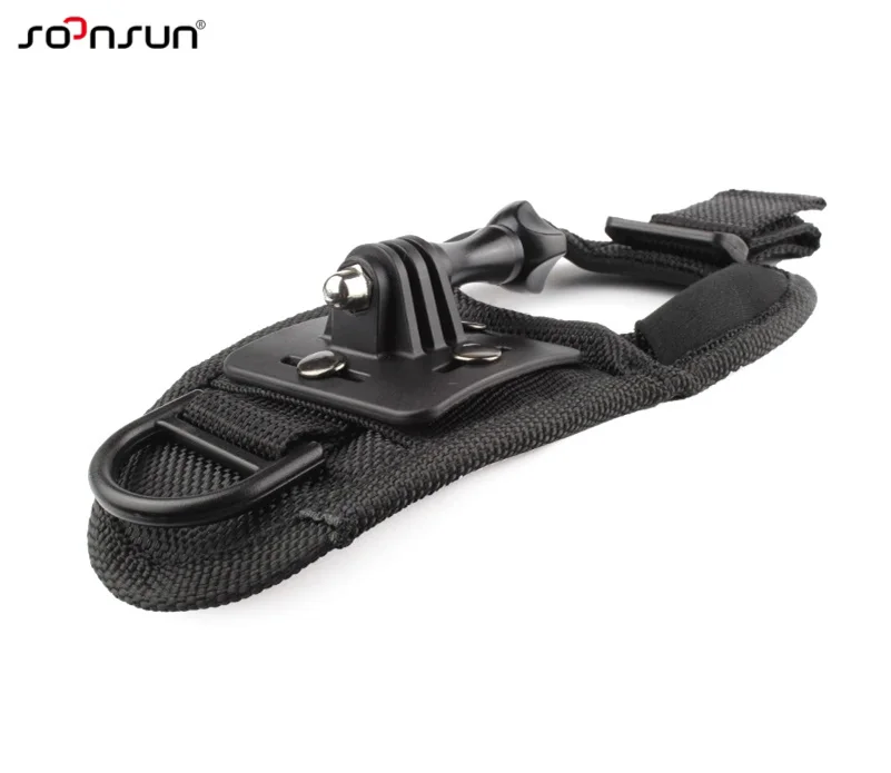 SOONSUN Glove Wrist Band Hand Strap Belt Mount for Gopro Hero 7 6 5 4 3 2018 Xiaomi Yi SJCAM Go Pro Accessories | Электроника