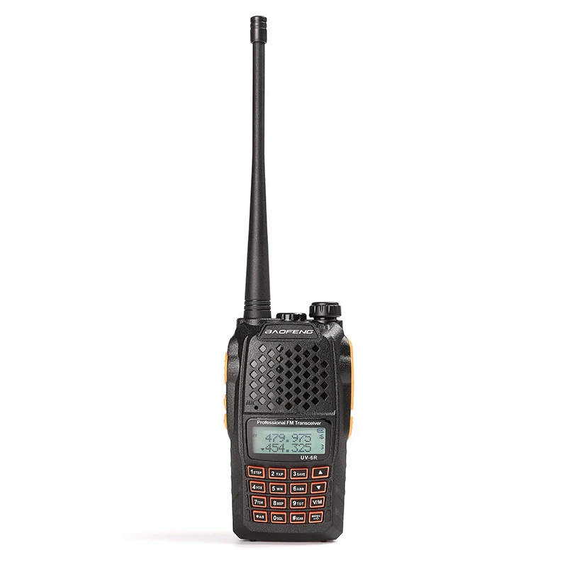 baofeng UV-6R UV 6R UV6R для cb рация 10 км автомобильная портативная рации ham радиостанция трансивер baufeng двухдиновая магнитола радиостанции boafeng радио станция радиолюбитель стационарная двухдиапазонная uhf vhf - Цвет: 1 pc