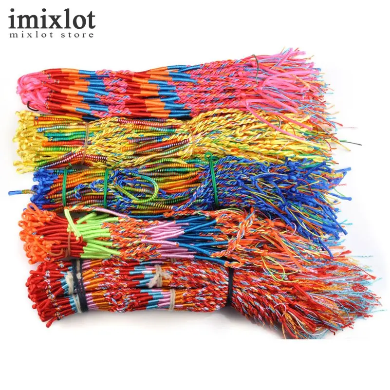 30 шт./лот оптовая продажа плетеная нить веревка браслеты ручная работа