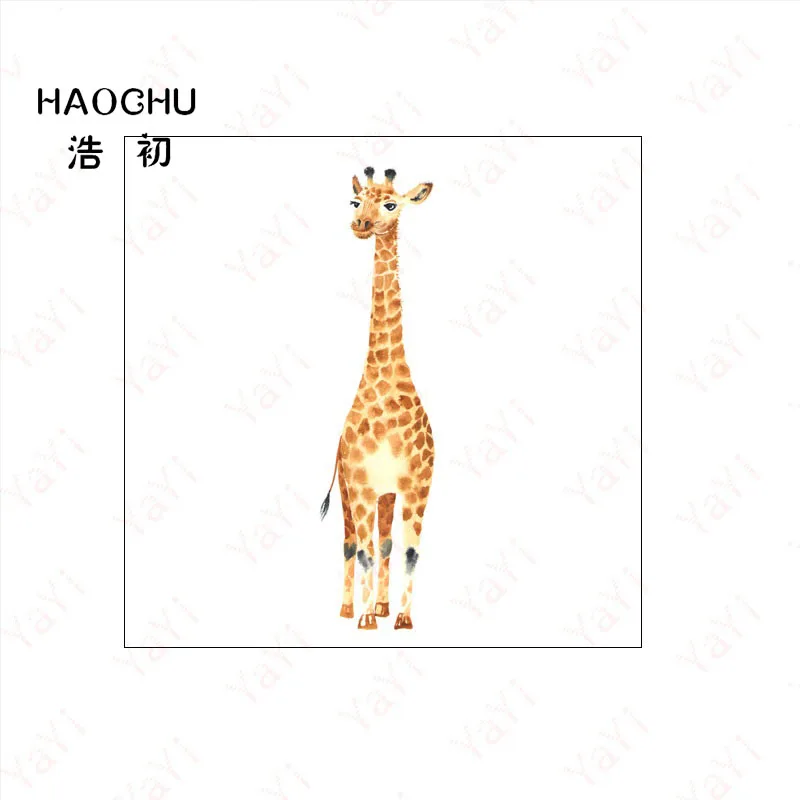 HAOCHU скандинавский простой современный новый желтый жираф животное украшение для