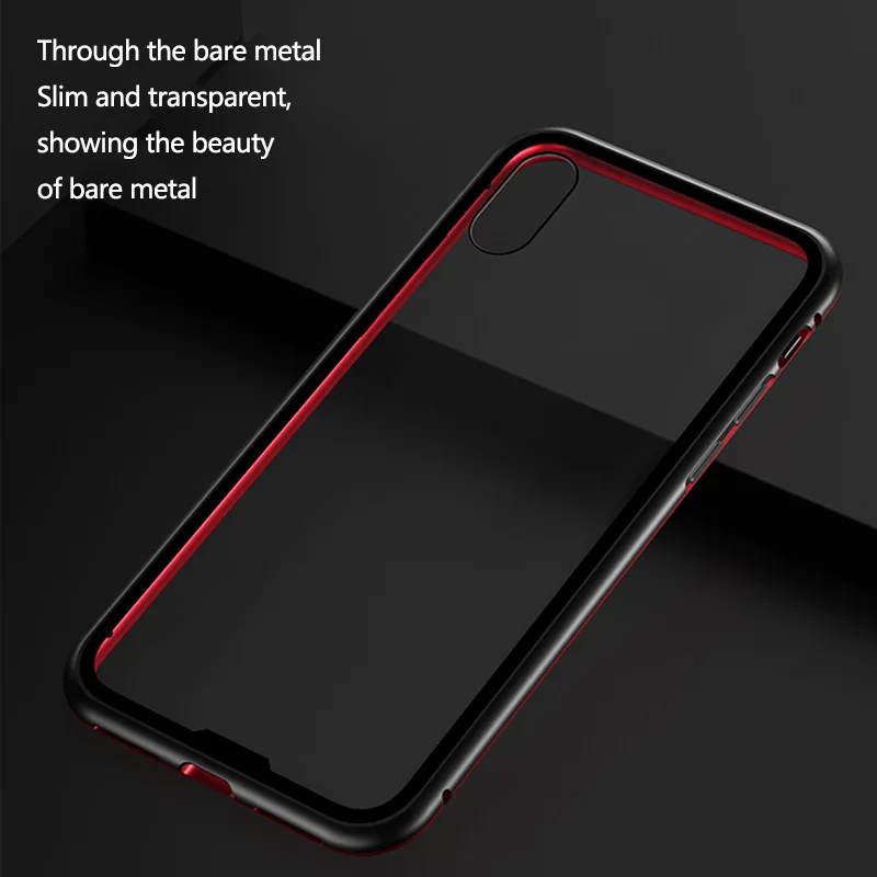 Новый Магнитный абсорбционный пакет 360 Полный объемный чехол для телефона iPhone X 8 7