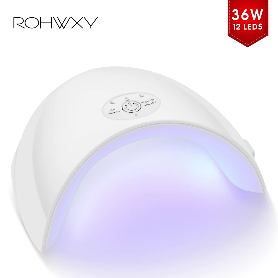 ROHWXY 36 Вт светильник для ногтей УФ лампа с интеллектуальным датчиком Таймер