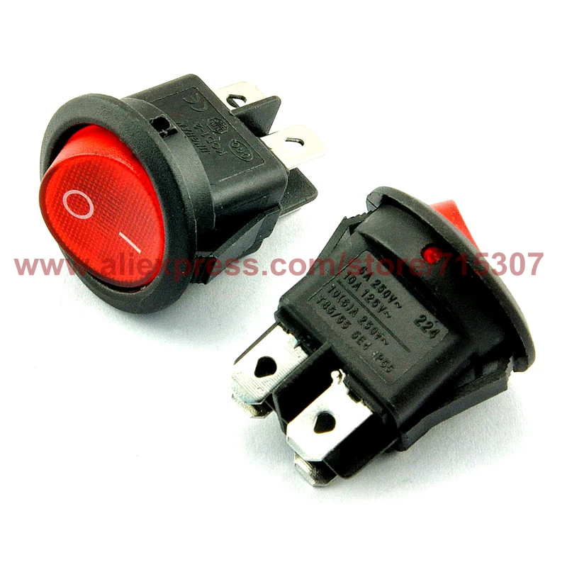 5 шт. кулисный переключатель PHISCALE 4 pin 6A 250V выключатель питания KCD1-224 ВКЛ-ВЫКЛ с