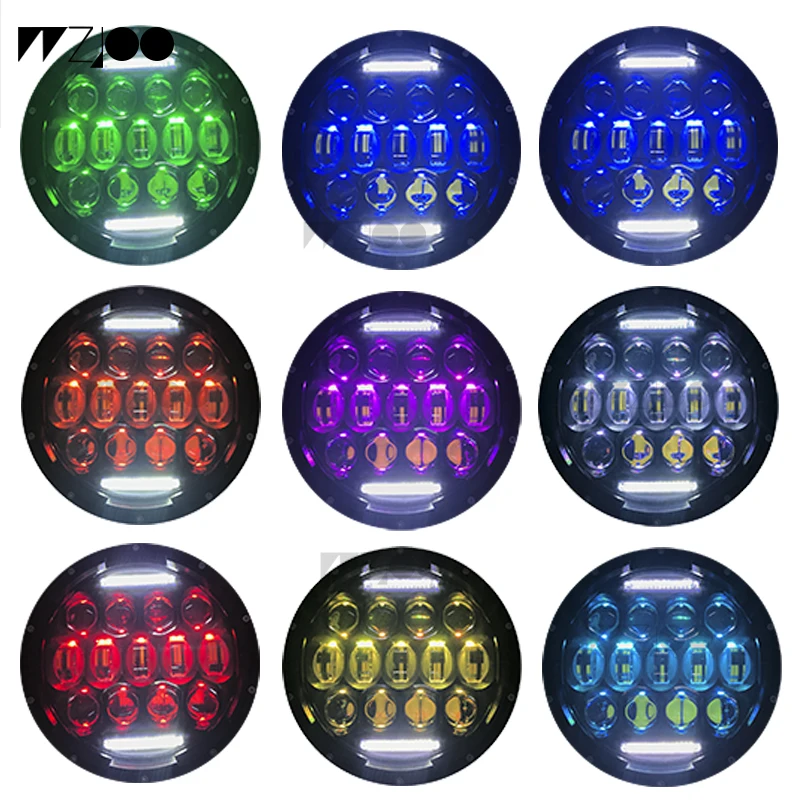 Светодиодный светильник RGB 7 дюймов + пара ходовых тормозов поворотного сигнала