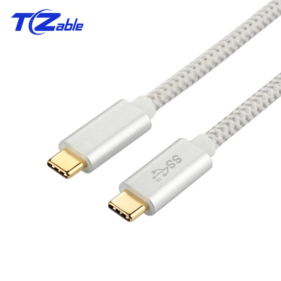 Кабель usb type C к usb type C для samsung Galaxy S9 Plus Кабель быстрой зарядки для устройств type-C белый 1 метр позолоченный