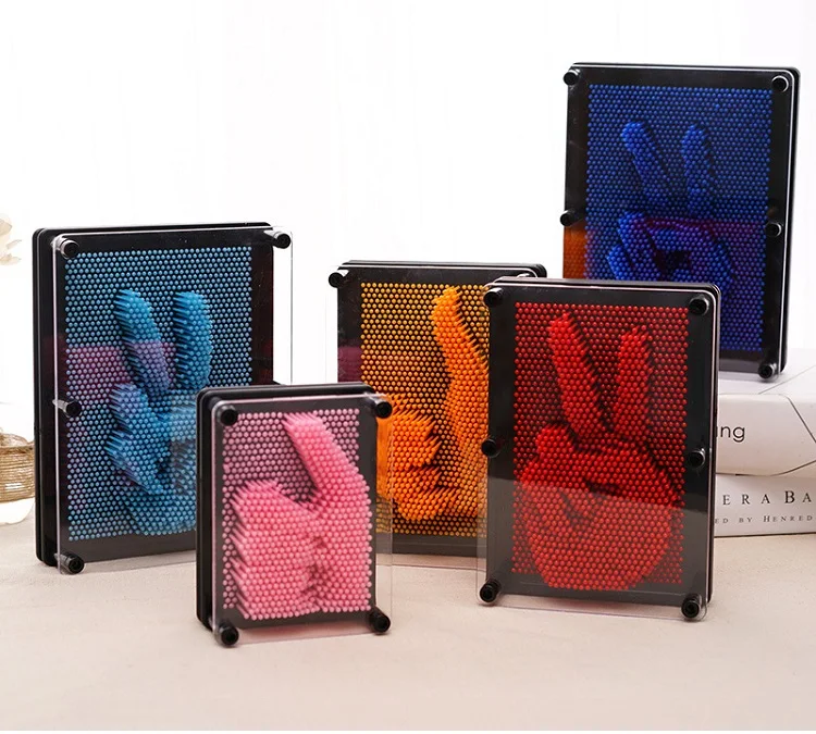 Пластиковая игрушка забавная игра Pinart DIY 3D в форме копии Pin Art Shoumo красочные иглы ребенок получить лицо ладони модель украшения дома подарки