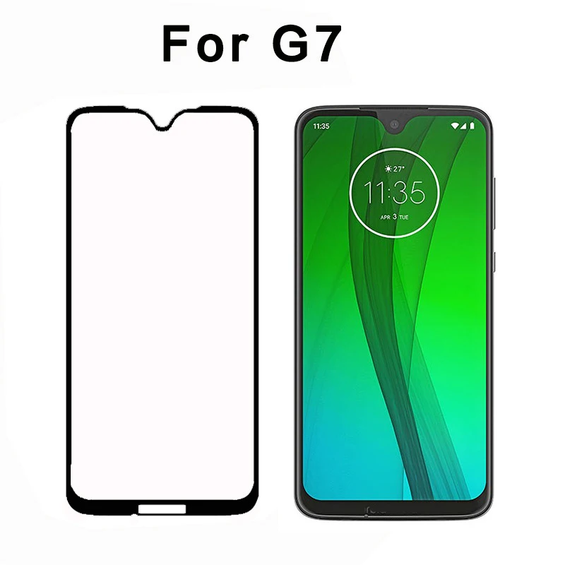 Закаленное стекло для Motorola Moto G7 Plus защитная пленка на экран с полным покрытием |