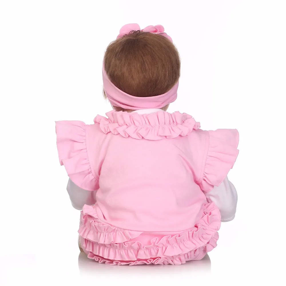 NPK 55 см Силиконовые Reborn Boneca Realista модные куклы для принцессы Детский подарок на