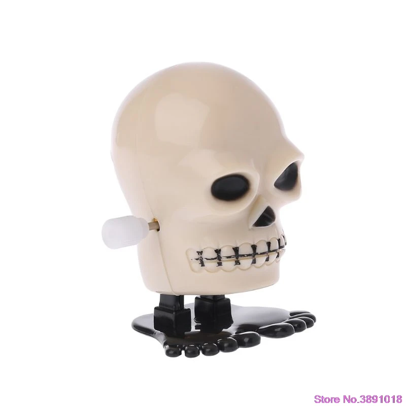 Фото Новинка механическая обучающая игрушка для Хэллоуина прыгающий череп розыгрыша