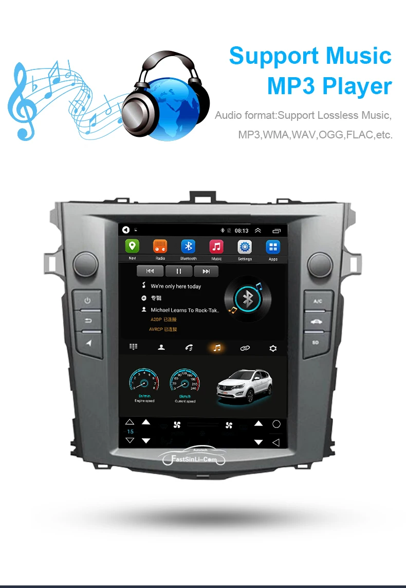 64 ГБ android плеер для Ford Mondeo 2007-2010 лет вертикальный Большой экран gps Мультимедиа Радио navigaton система
