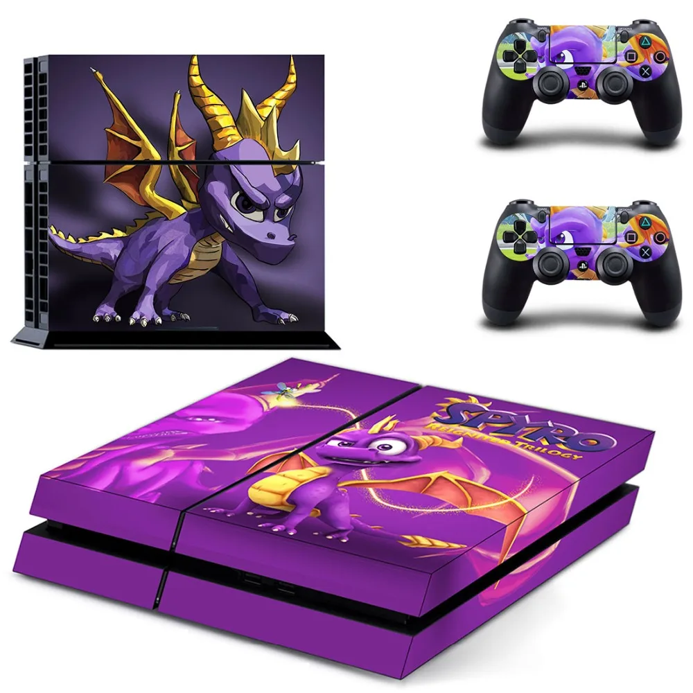 Игра Spyro Дракон PS4 Кожа Наклейка виниловая для sony Playstation 4 консоль и 2 контроллера PS4 Кожа Наклейка