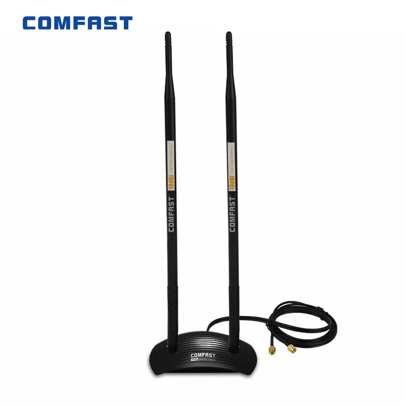 4 шт. comfast 2.4 ГГц антенна 10dbi omni wifi антенны rp sma мужской разъем для беспроводного