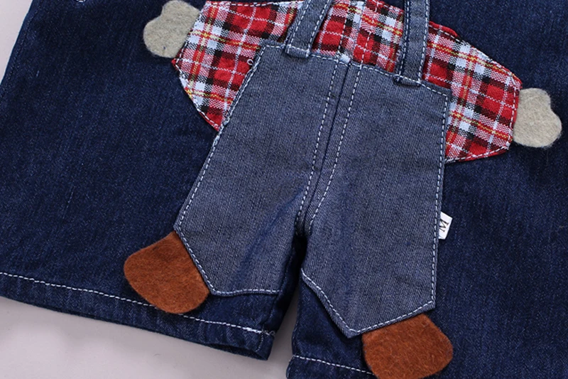 

DIIMUU Children Clothing Summer Boys Overalls Toddler Baby Clothes Cartoon Boy Shorts Denim Pants Jumpsuits Playsuits For 1-3T