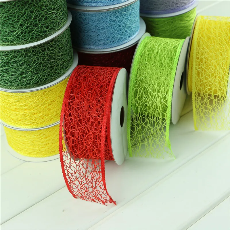 Бесплатная Доставка Оптом 38 мм чистая лента из органзы 10 ярдов/рулон украшения