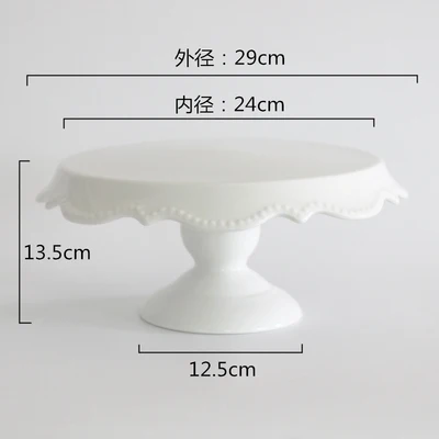 Новое поступление 2019 керамическая подставка для торта белая леденец печенье