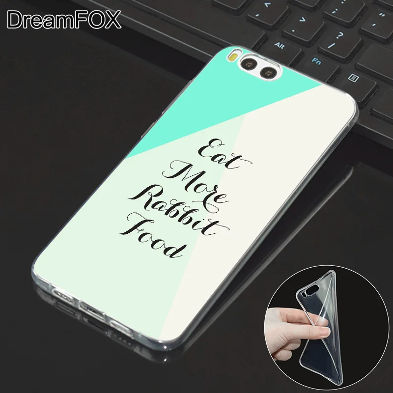 DREAMFOX M379 художественного текста Мягкий ТПУ силиконовый чехол для Xiaomi Mi Note 2 3 4 5 6 8 SE