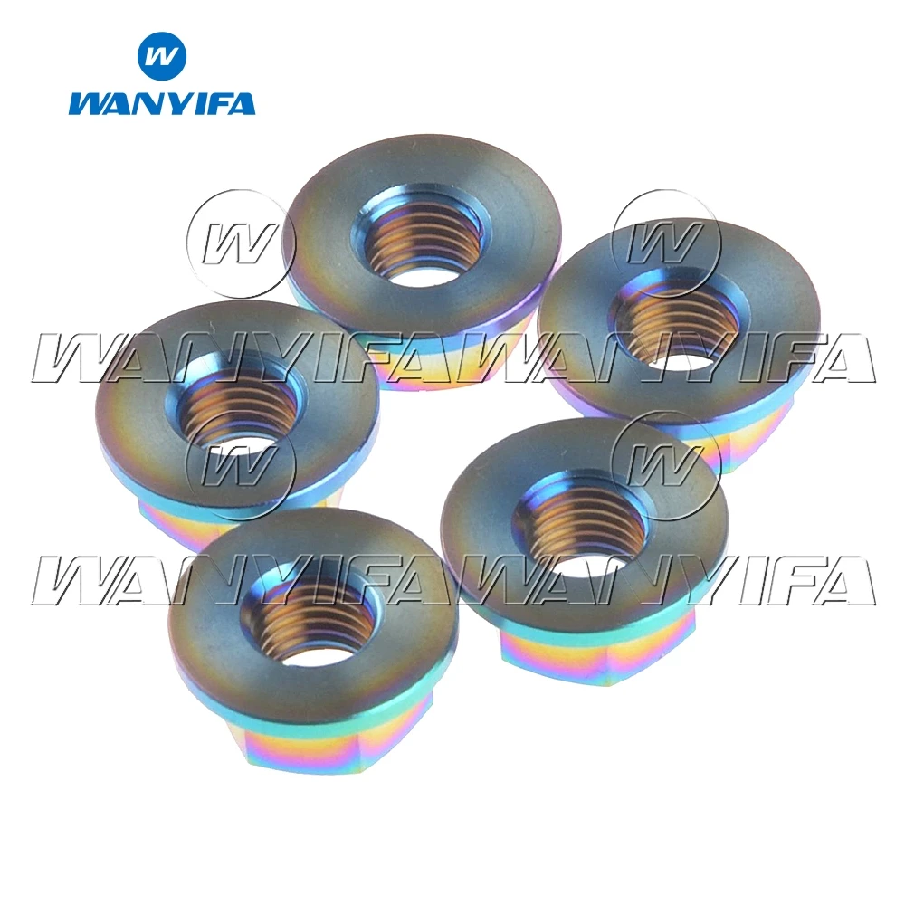 Wanyifa титановая гайка M10 x 1 0 25 5 Звездочка Фланцевая для Honda/Suzuki/Yamaha шт./лот|nut nut|nuts