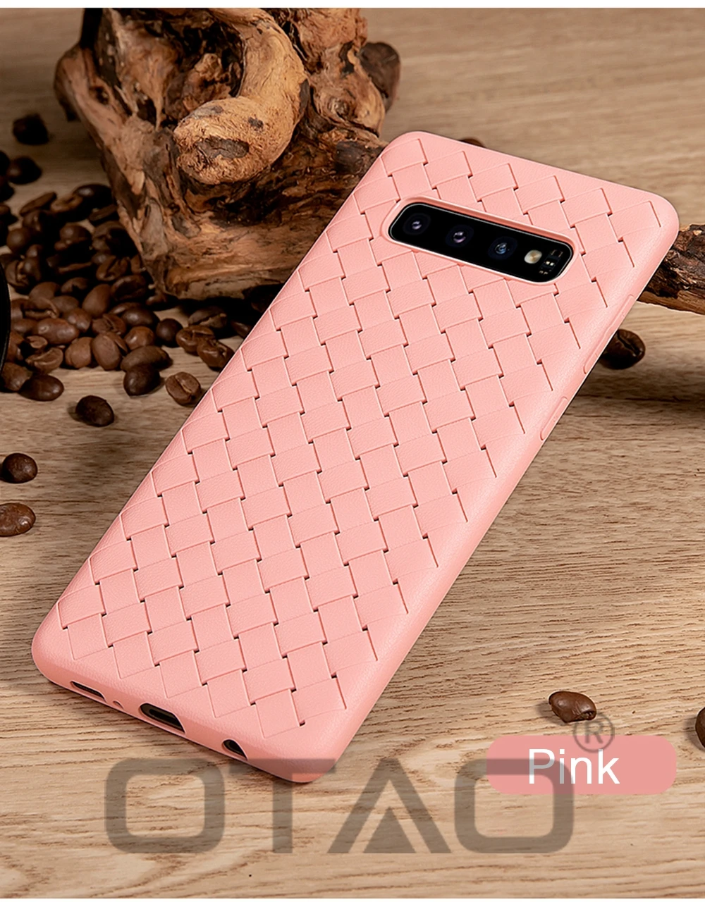 Ультратонкий сетчатый чехол для телефона OTAO для samsung Galaxy S9 S10 Plus S10 Lite Note 9, мягкий чехол s, кожаный чехол с тканым узором