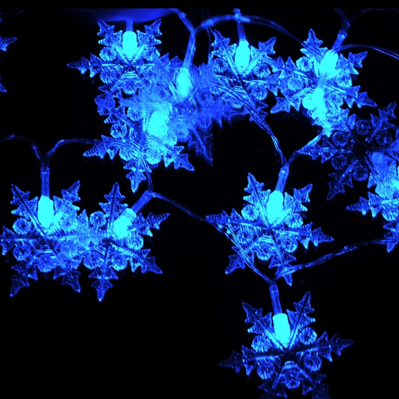 СВЕТОДИОДНАЯ Гирлянда в виде снежинок 10 м 110 220 В|christmas decorations for|light snowflakesfairy lights |