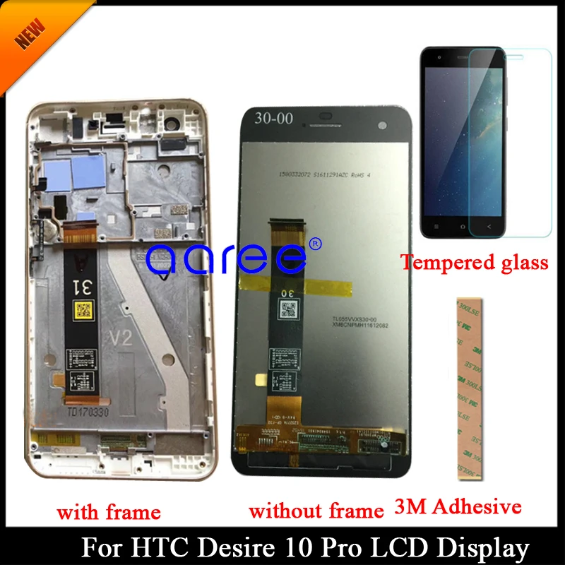 ЖК дисплей класса AAA для HTC Desire 10 Pro экран с сенсорным дигитайзером в сборе 100%