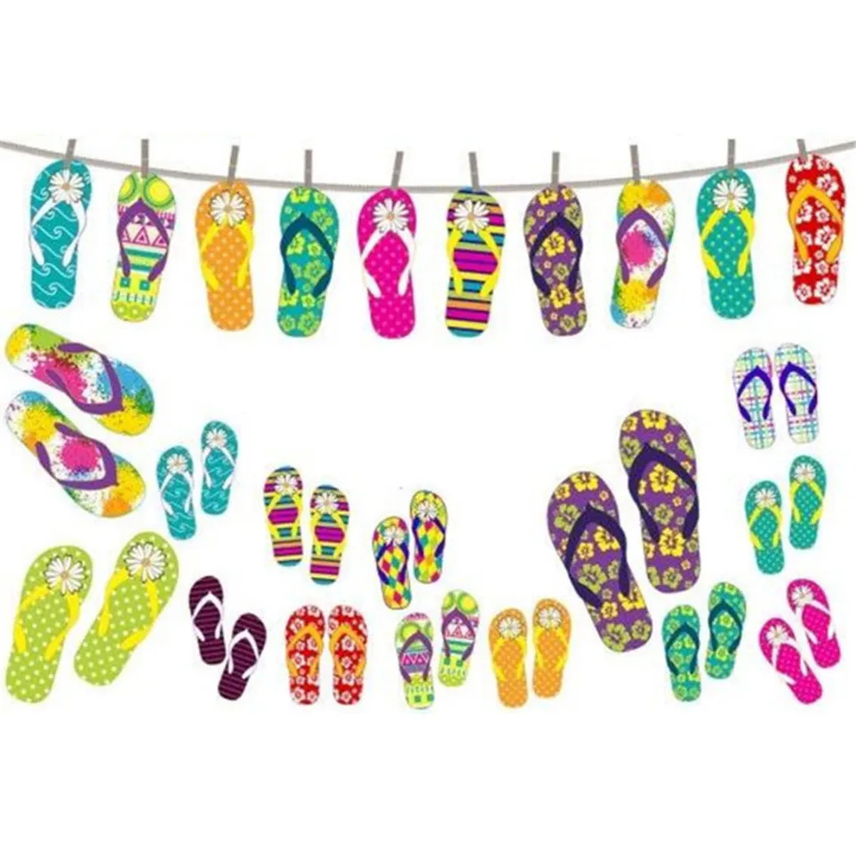 Эй Забавный 1 компл. вечерние баннеры Лето Гавайи шлепанцы настенный домашний