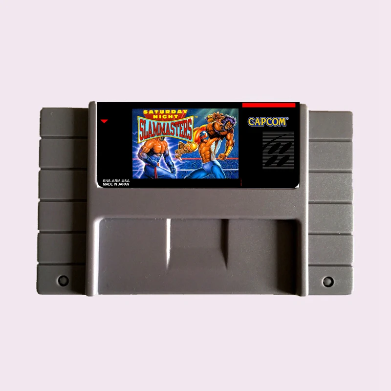 Высокое качество 16 бит суббота ночь Slammasters NTSC большая серая игровая карта для