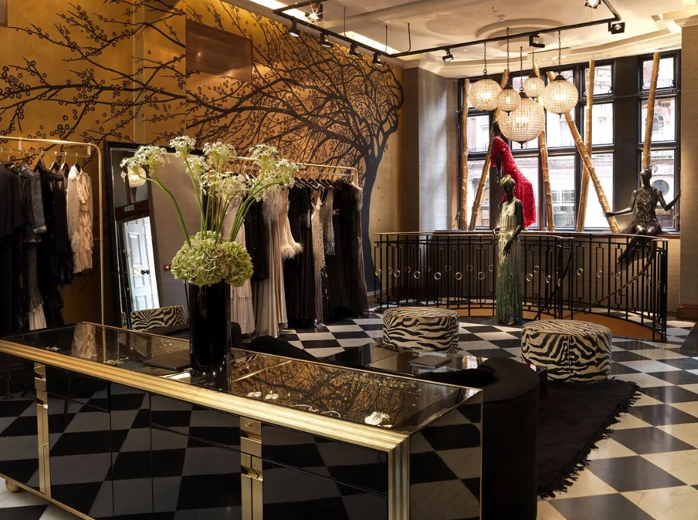 Классический стиль ручная роспись серебро/Золотая фольга обои живопись вишневые