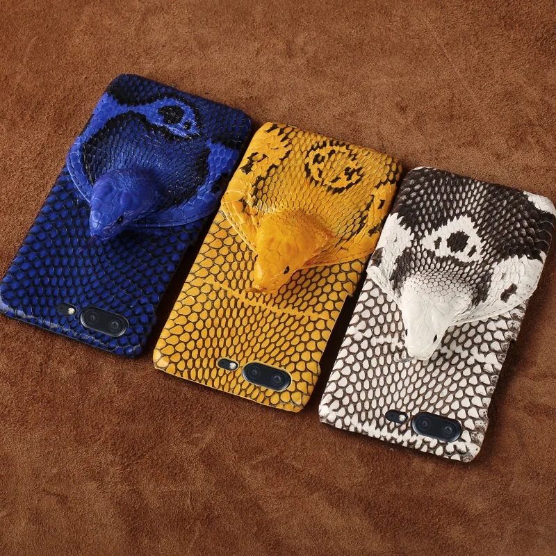 

JUNDONG brand phone case real snake head back cover phone shell For Gionee S10 full manual custom processing