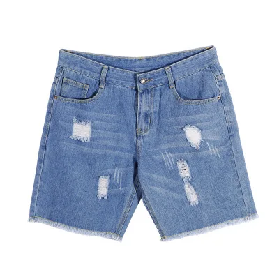 just shorts Семейные комплекты; одежда для детей; пляжные комплекты; рубашка с принтом для маленьких мальчиков; модные джинсовые шорты в гавайском стиле - Цвет: just shorts