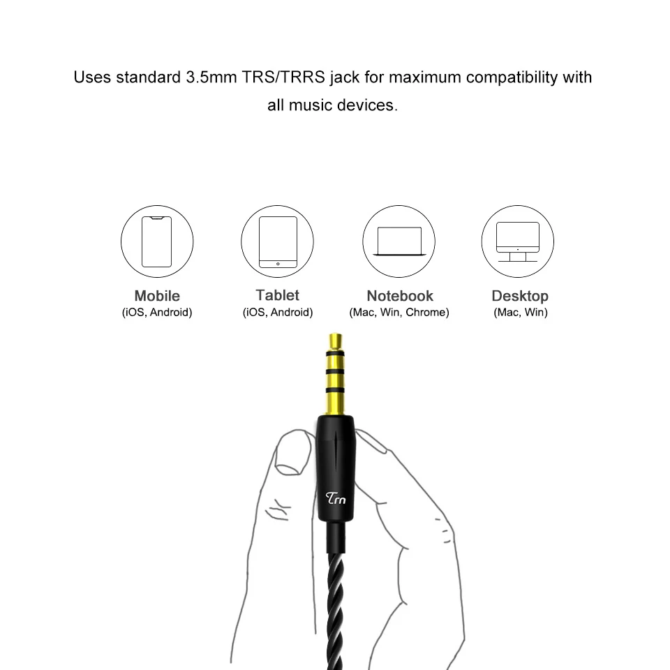 TRN V80 2DD + 2BA гибридные наушники в ухо HIFI DJ монитор бег спортивные ушные гарнитура с