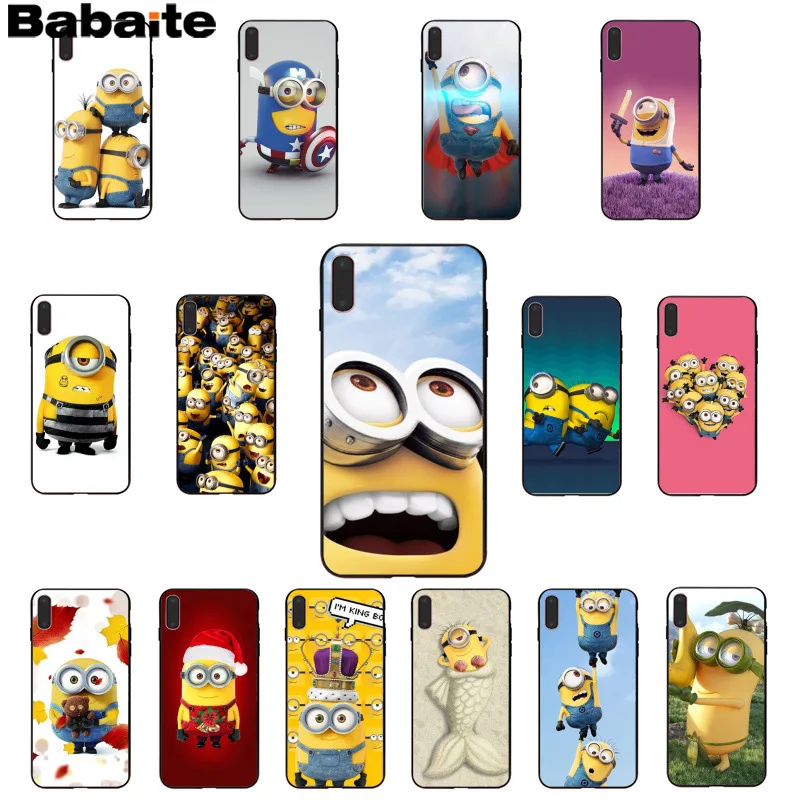 Babaite желтый Миньоны DIY Роскошный Высокий протектор на конце чехол для Apple iPhone 8 7 6 6S Plus X XS MAX 5 5S SE XR Чехол для мобильного телефона