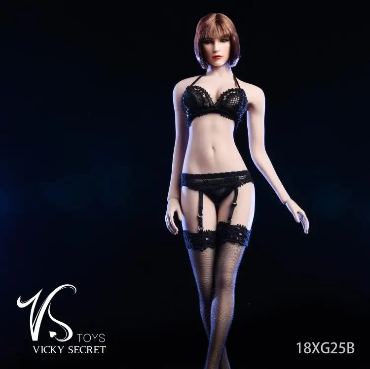 VSTOYS 18XG25 1/6 кружевные чулки на петельках колготки набор для 12 дюймов Phicen Jiaoudoll Verycool